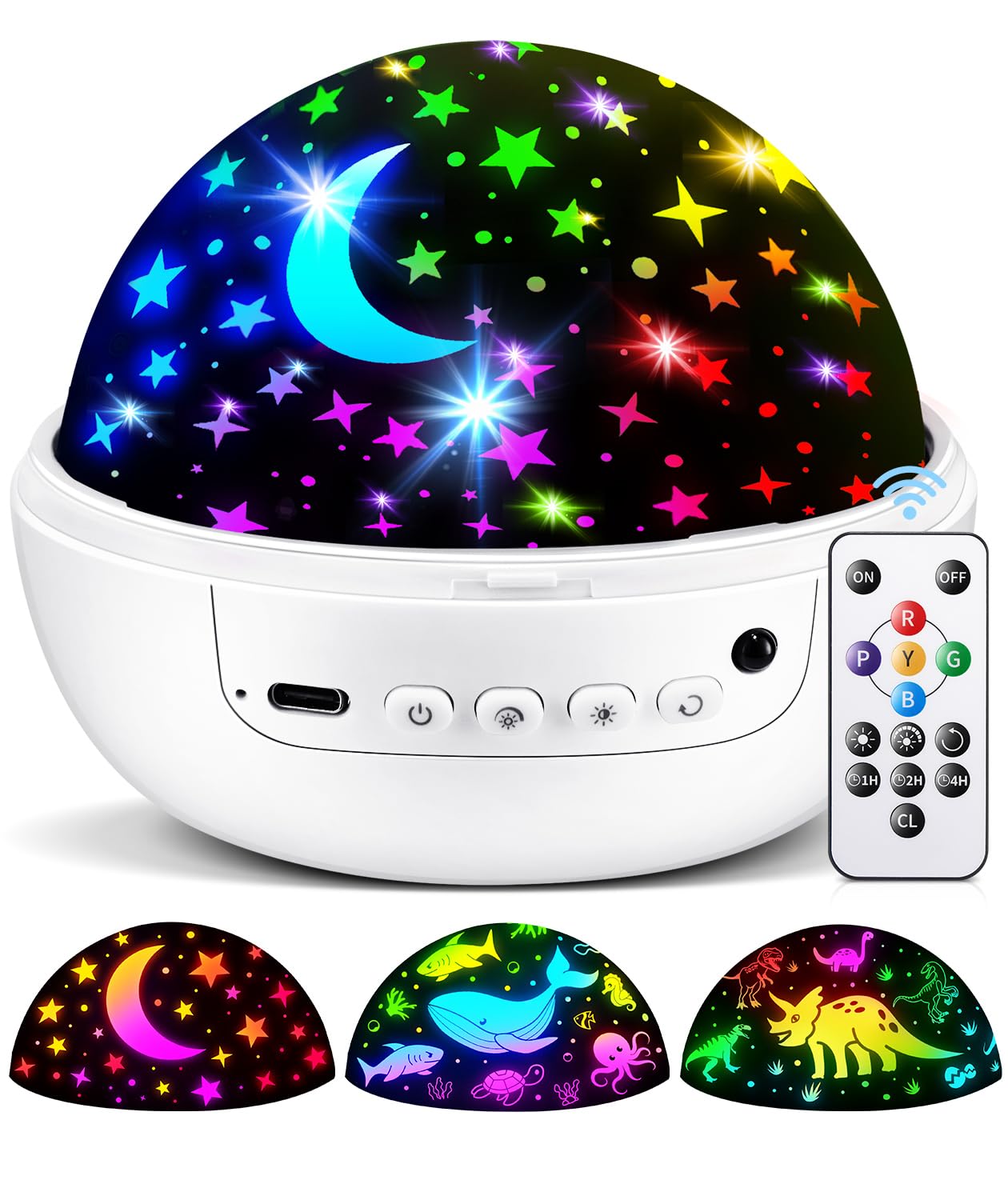 Einhorn Spielzeug ab 3-12 Jahre Mädchen, 【3 Filme+93 Effekte+Dimmbar】 Einhorn Geschenke für Mädchen Geschenke, 【Remote+3 Timer+Rotation】 Sternenhimmel Projektor Kinder, Meerjungfrau Spielzeug