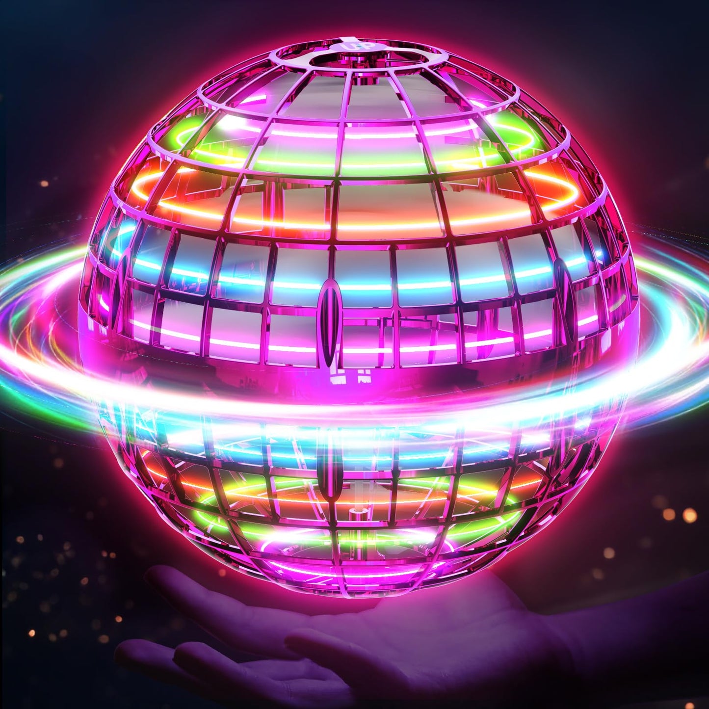 Ivtivfu Fliegender Ball Spielzeug (Blau, Verbessert): LED Hover Orb, Boomerang Ball, Flying Toys für Mädchen und Junge, Geschenk für Kinder ab 6, 7, 8, 9, 10, 11, 12 Jahre