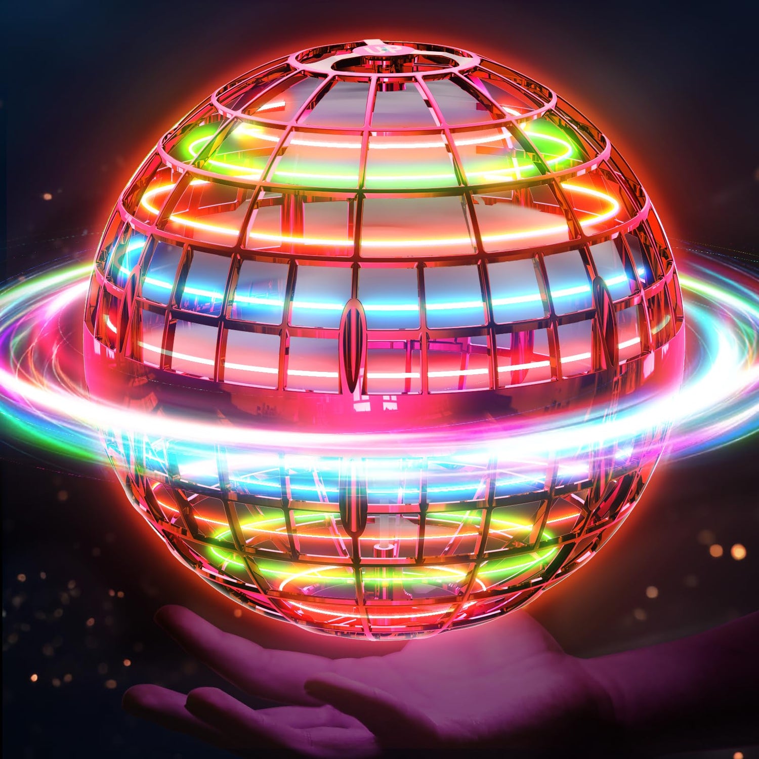 Ivtivfu Fliegender Ball Spielzeug (Blau, Verbessert): LED Hover Orb, Boomerang Ball, Flying Toys für Mädchen und Junge, Geschenk für Kinder ab 6, 7, 8, 9, 10, 11, 12 Jahre