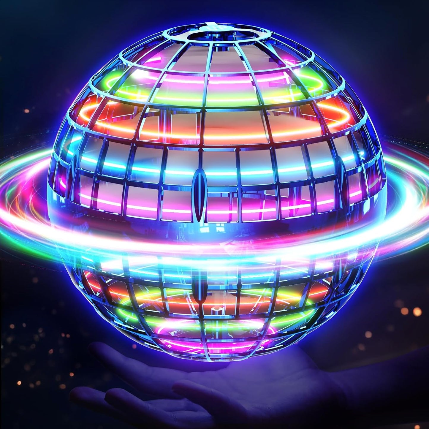 Ivtivfu Fliegender Ball Spielzeug (Blau, Verbessert): LED Hover Orb, Boomerang Ball, Flying Toys für Mädchen und Junge, Geschenk für Kinder ab 6, 7, 8, 9, 10, 11, 12 Jahre